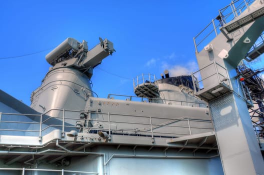 USS Missouri - decommissioned battleship USA in Pearl Harbor Hawaii Tomohawk Missle Battery