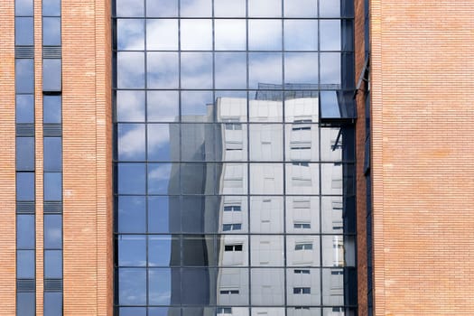 business office buildingsbricks exterior with windows