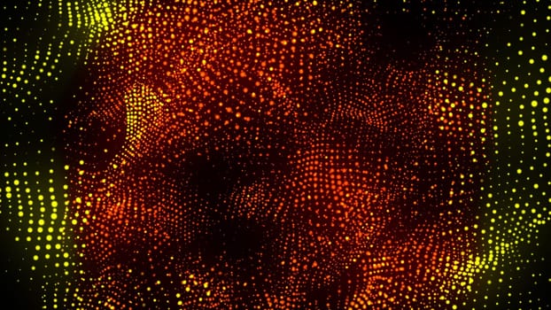 Computer generated spiral organic form from flow particles. 3d rendering of gaseous excellent background