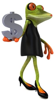 Fun frog - 3D Illustration