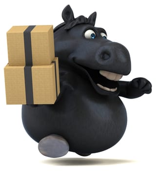 Fun horse - 3D Illustration