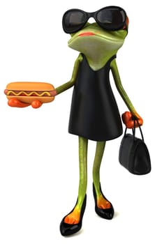 Fun frog - 3D Illustration