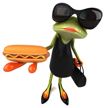 Fun frog - 3D Illustration