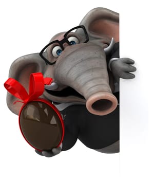 Fun elephant - 3D Illustration