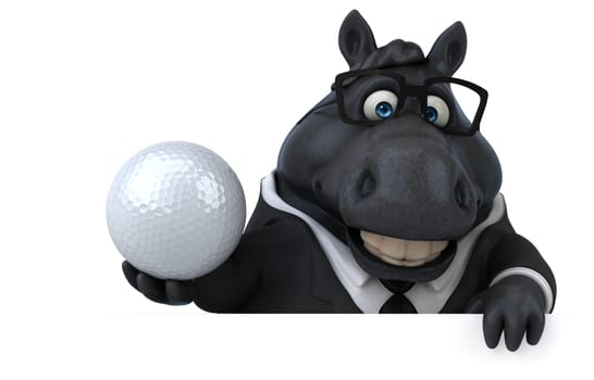 Fun horse - 3D Illustration