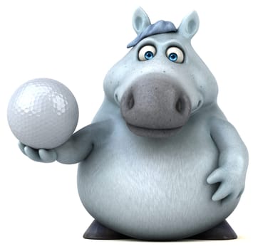 Fun horse - 3D Illustration