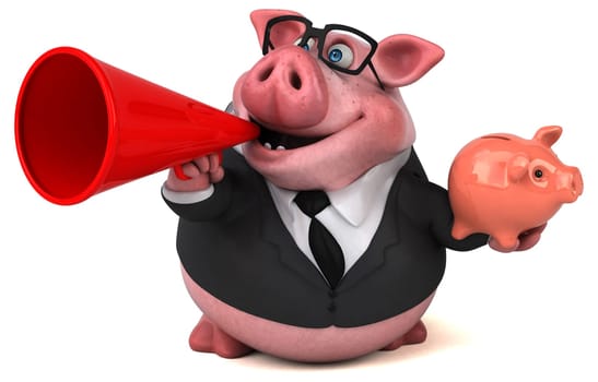 Fun pig - 3D Illustration