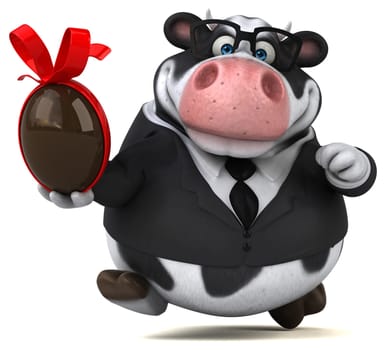 Fun cow - 3D Illustration