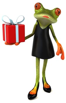 Fun frog - 3D Illustration