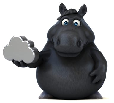 Fun horse - 3D Illustration