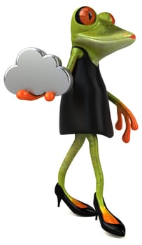 Fun frog - 3D Illustration