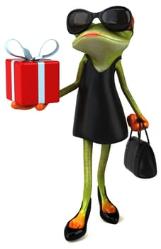 Fun frog - 3D Illustration