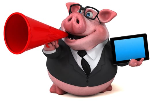 Fun pig - 3D Illustration