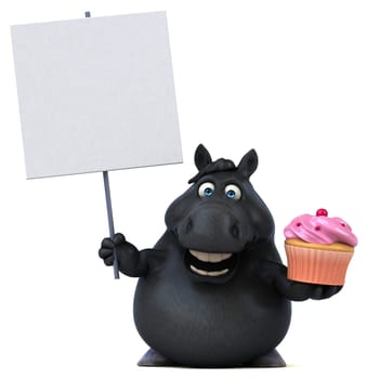 Fun horse - 3D Illustration