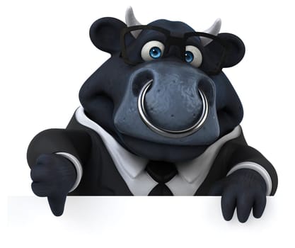 Fun bull - 3D Illustration