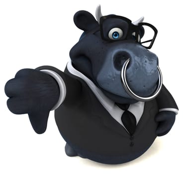 Fun bull - 3D Illustration