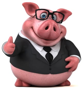 Fun pig - 3D Illustration