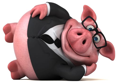 Fun pig - 3D Illustration