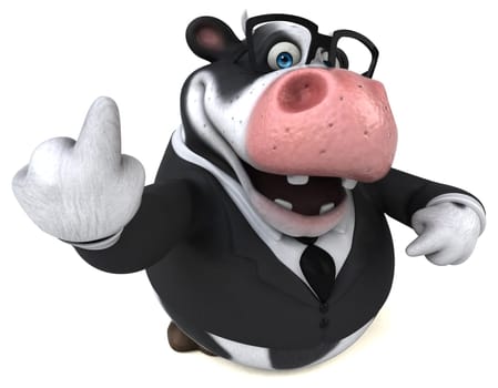 Fun cow - 3D Illustration