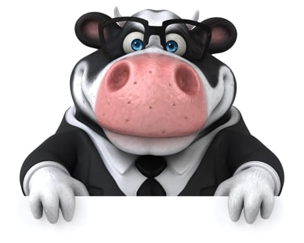 Fun cow - 3D Illustration