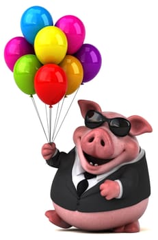 Fun pig - 3D Illustration