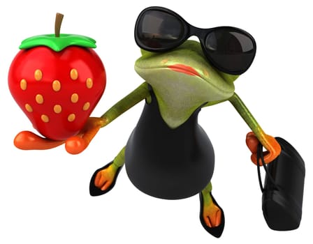 Fun frog - 3D Illustration