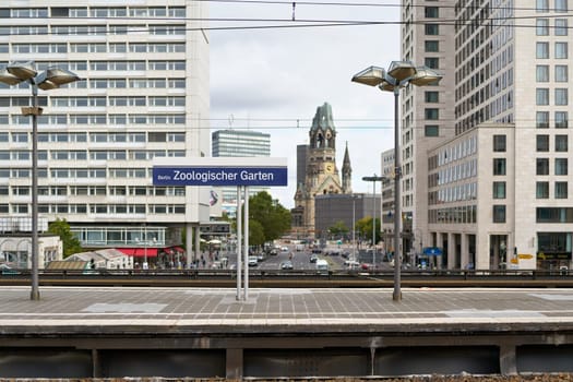Platform at train station Bahnhof Zoo in downtown Berlin