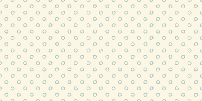 Polka dot seamless pattern with hand painted circles. Vector illustration
