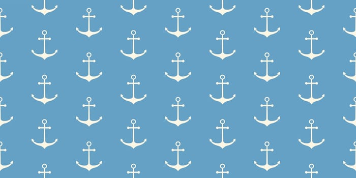 Nautical seamless pattern with ship anchors. Vector illustration