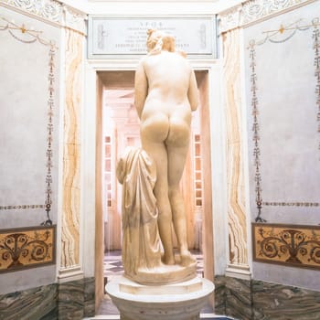 ROME, ITALY - CIRCA AUGUST 2020: Roman antique statue of Capituline Venus in marble.