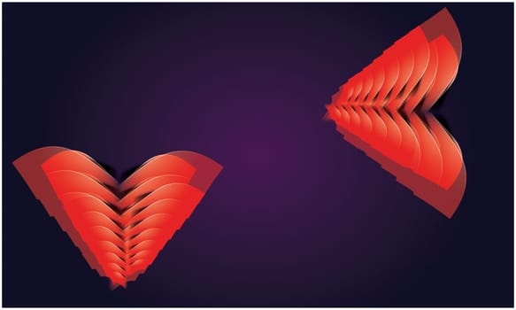 red leaves on abstract background