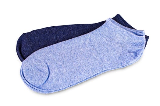 The Pair of socks isolated on a white background with clipping paths