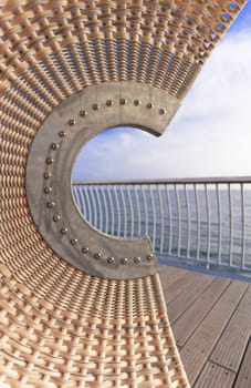 Baltic Sea, beautiful pier Koserow seaside resort on the island of Usedom at night