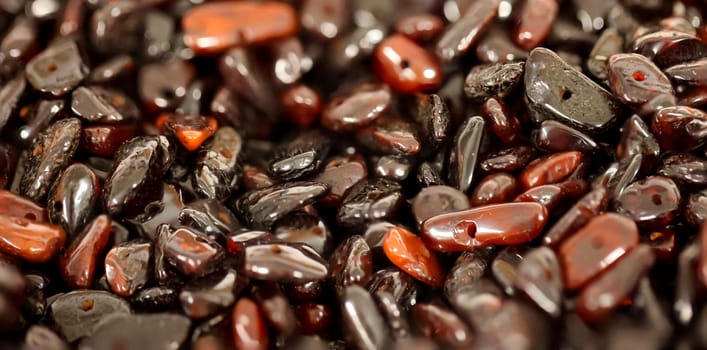 Polished amber in the light. Amber is also used extensively in jewelry.