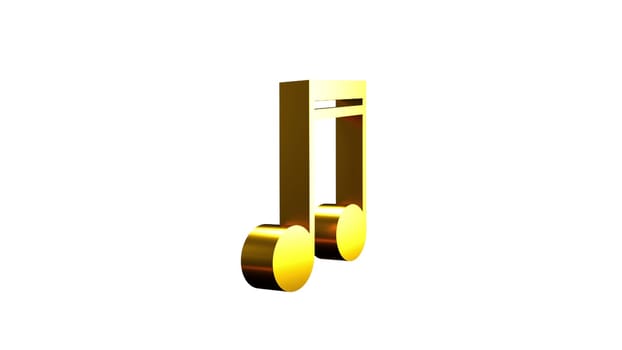 Bright artistic element of melodic 3d render design. Classic soundtrack with realistic textured shape. Sign for creative modern audio with high and low frequencies.