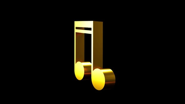 Bright artistic element of melodic 3d render design. Classic soundtrack with realistic textured shape. Sign for creative modern audio with high and low frequencies.