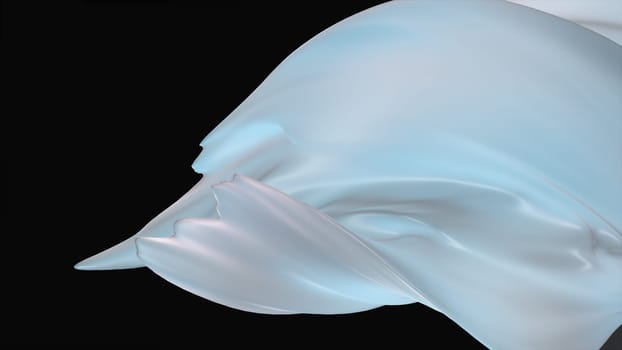 Milk flow 3d render of cocktail falling down. Wavy gradient texture in blurry subdued light. Elegant swirl of cosmetic cream with trendy creative design. Oil paint pouring from bottle.