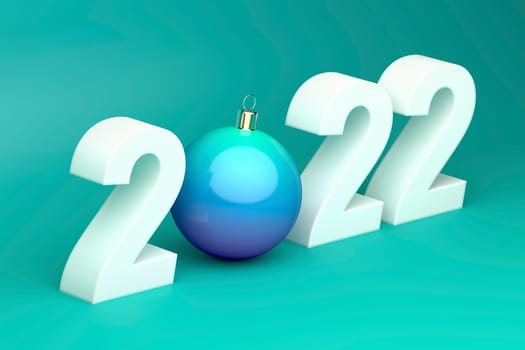 Happy new year 2022, greeting card