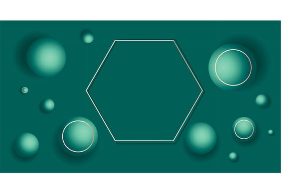 background for advertising. turquoise. The color of the sea wave. Hexagons. Fashion trend background