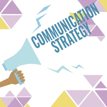 Sign displaying Communication Strategy, Business showcase Verbal Nonverbal or Visual Plans of Goal and Method Illustration Of Loud Megaphone Making Announcement To The Public.