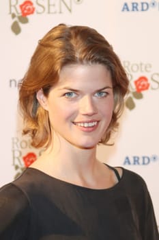 Annkathrin Bach,photo opportunity at the Jubilaeums-Event 2000 episodes Red Roses,Knight Academy Lueneburg,24.04.2015