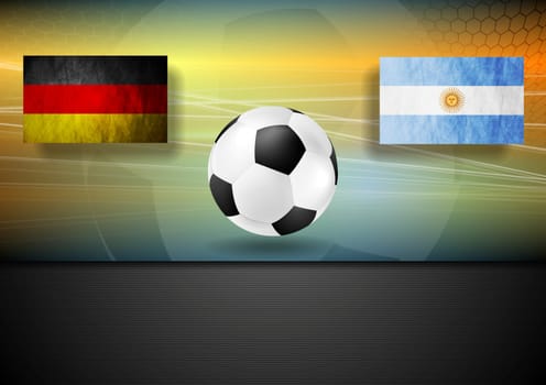 Soccer vector background. Germany and Argentina football design