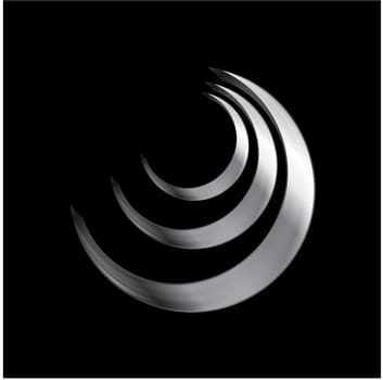 Metallic logo element. Vector background