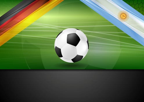 Soccer vector background. Germany and Argentina football design