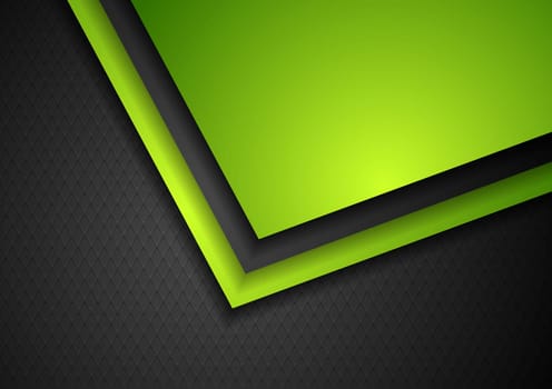 Abstract green and black tech corporate design. Vector modern style background