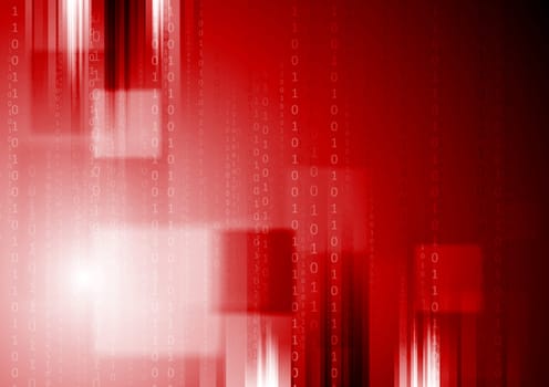 Bright red technology design. Vector