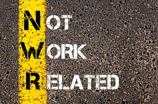 Business Acronym BMI - Body Mass Index..Yellow paint line on the road against asphalt background. Conceptual image