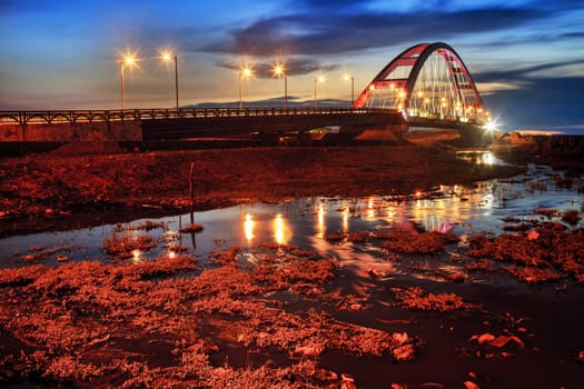 bridge sunset for adv or others purpose use