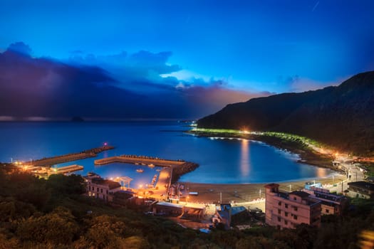 Sunrise fishing village, Taiwan for adv or others purpose use