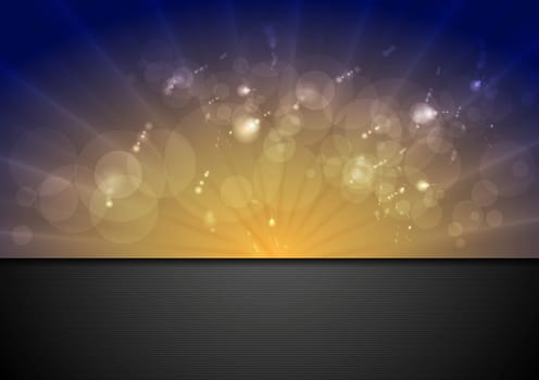 Bright sunlight vector background for design